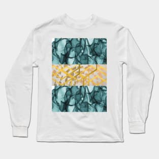 Flowing Rhythm with Gold & Copper leaves Long Sleeve T-Shirt